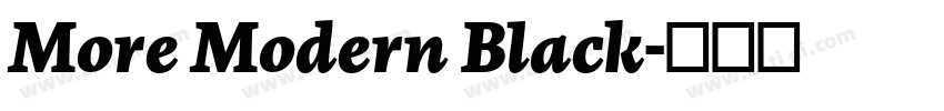 More Modern Black字体转换